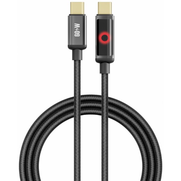 Фото - Кабель YOKI SMART PULSE Type-C to Type-C 60W 1.2m Black (SM33)